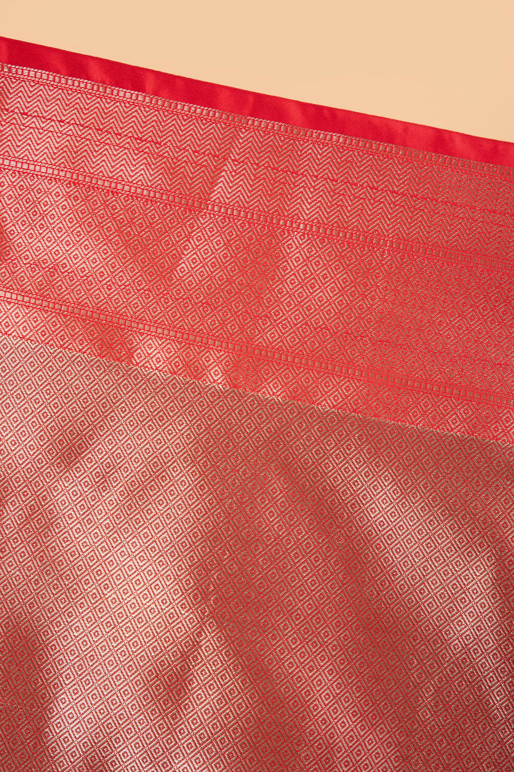 Grey and red benarasi
