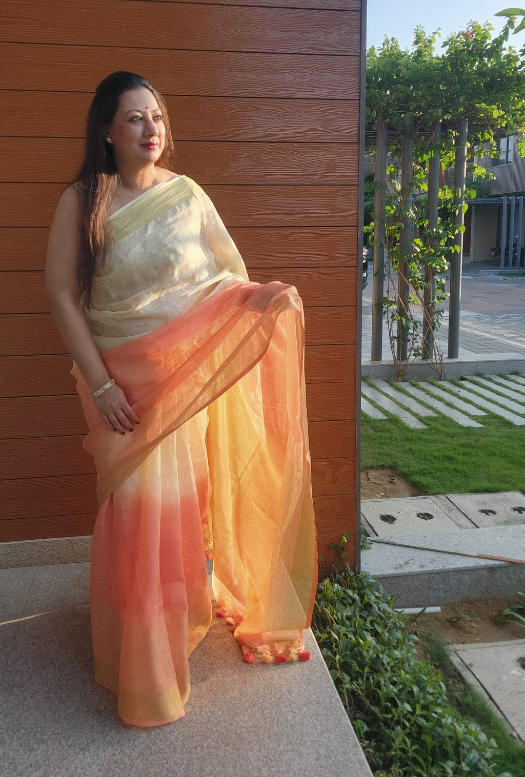 Bhagalpur Handloom Linen Saree