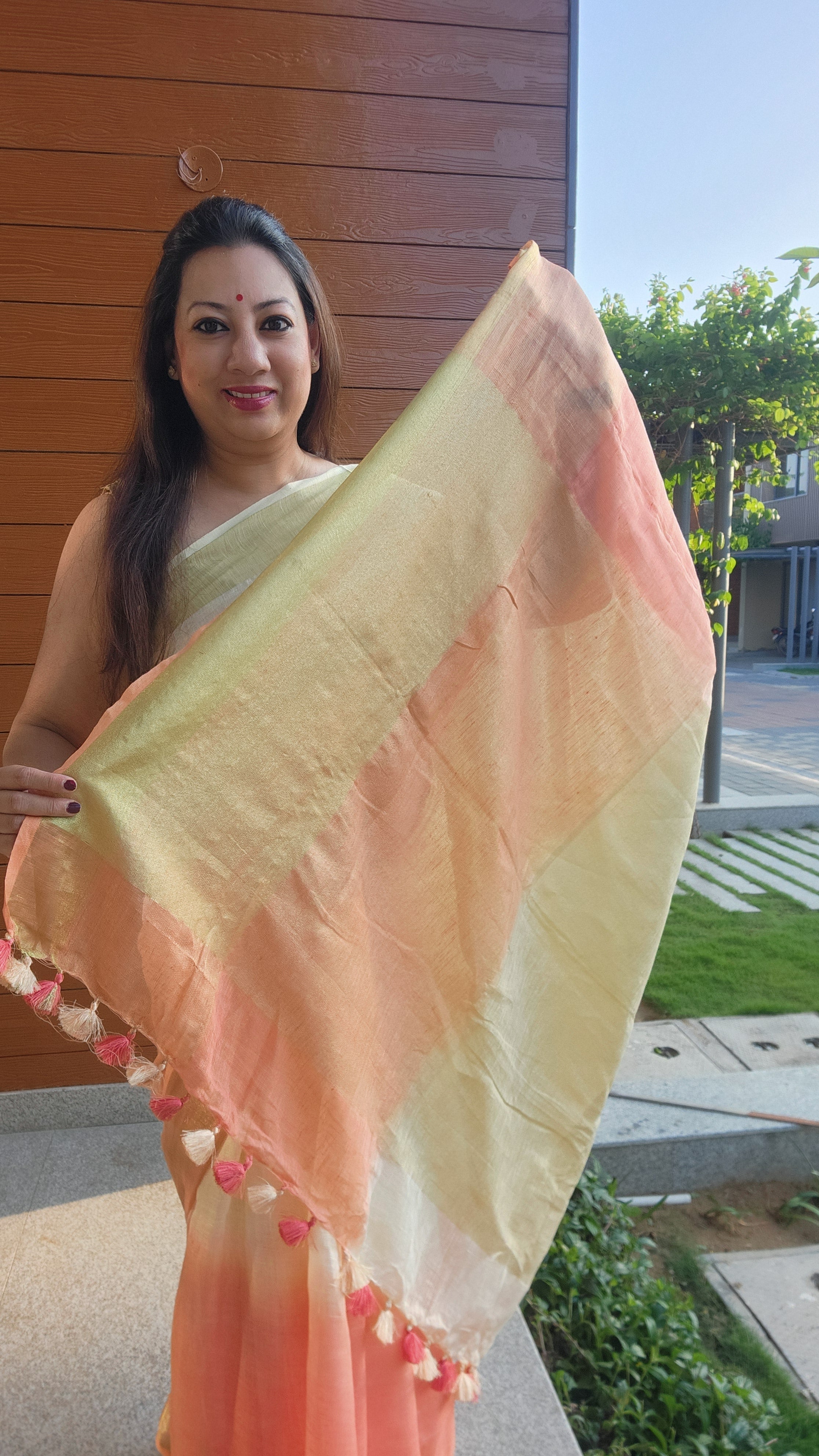 Bhagalpur Handloom Linen Saree