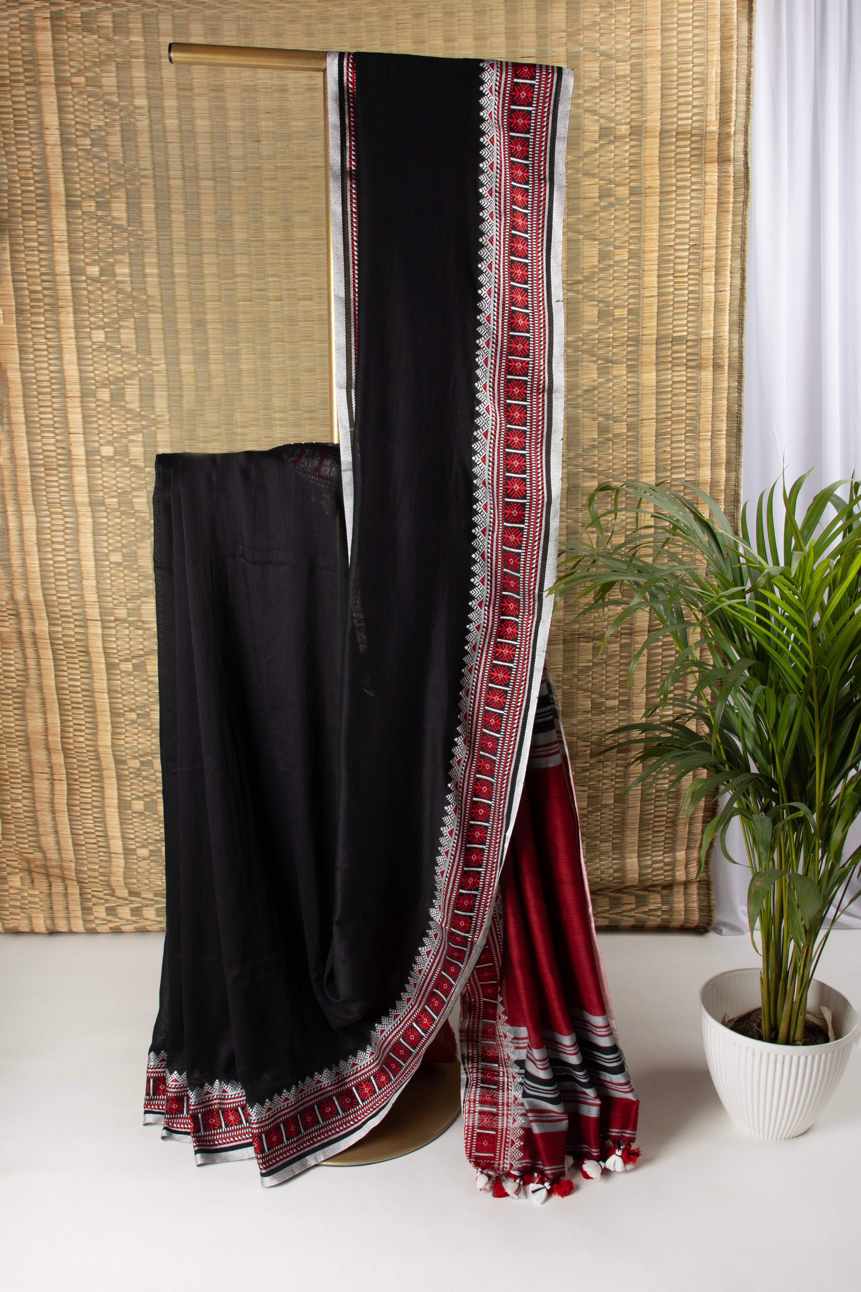 Black Cotton Saree