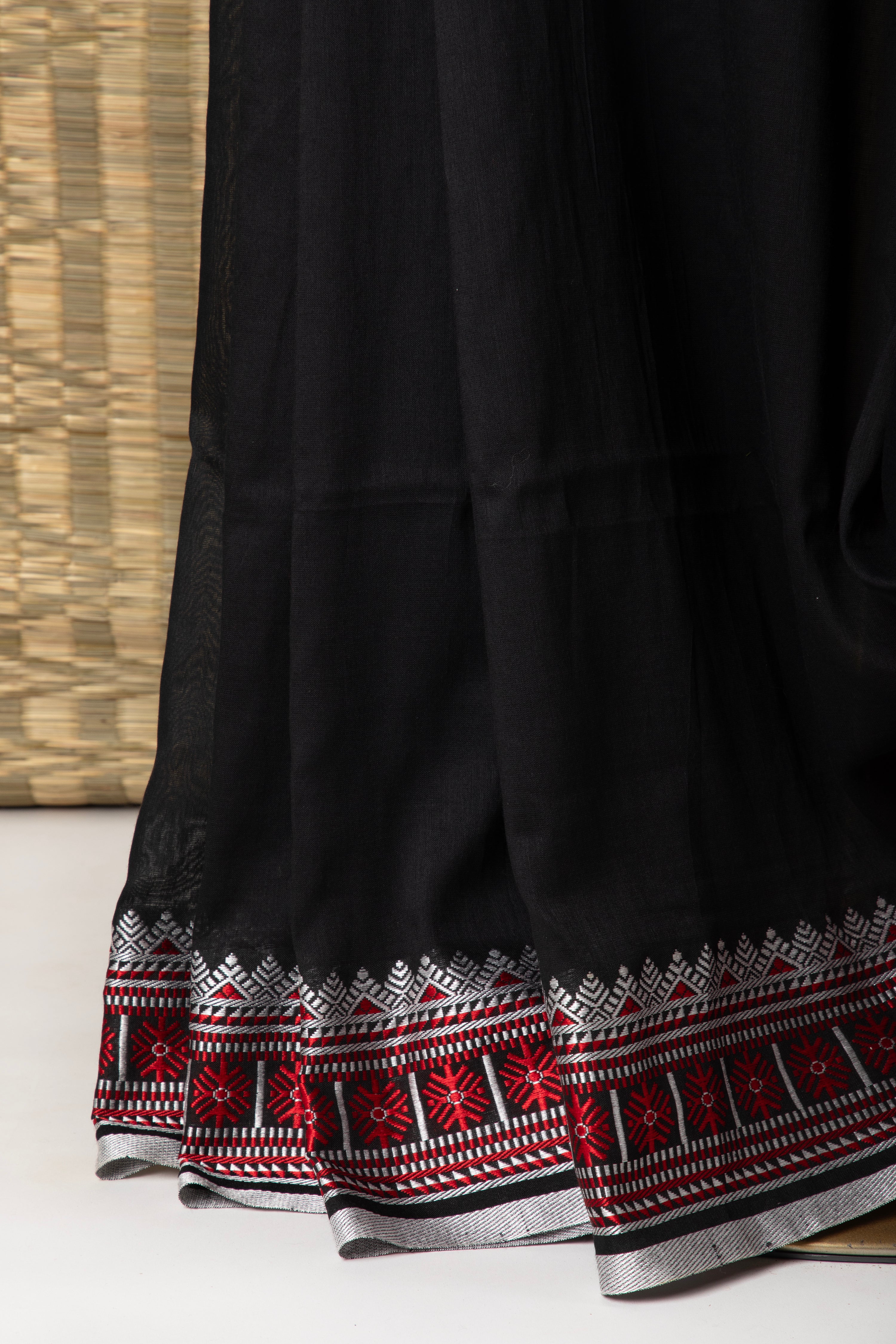 Black Cotton Saree