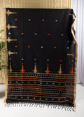 Black handloom cotton saree