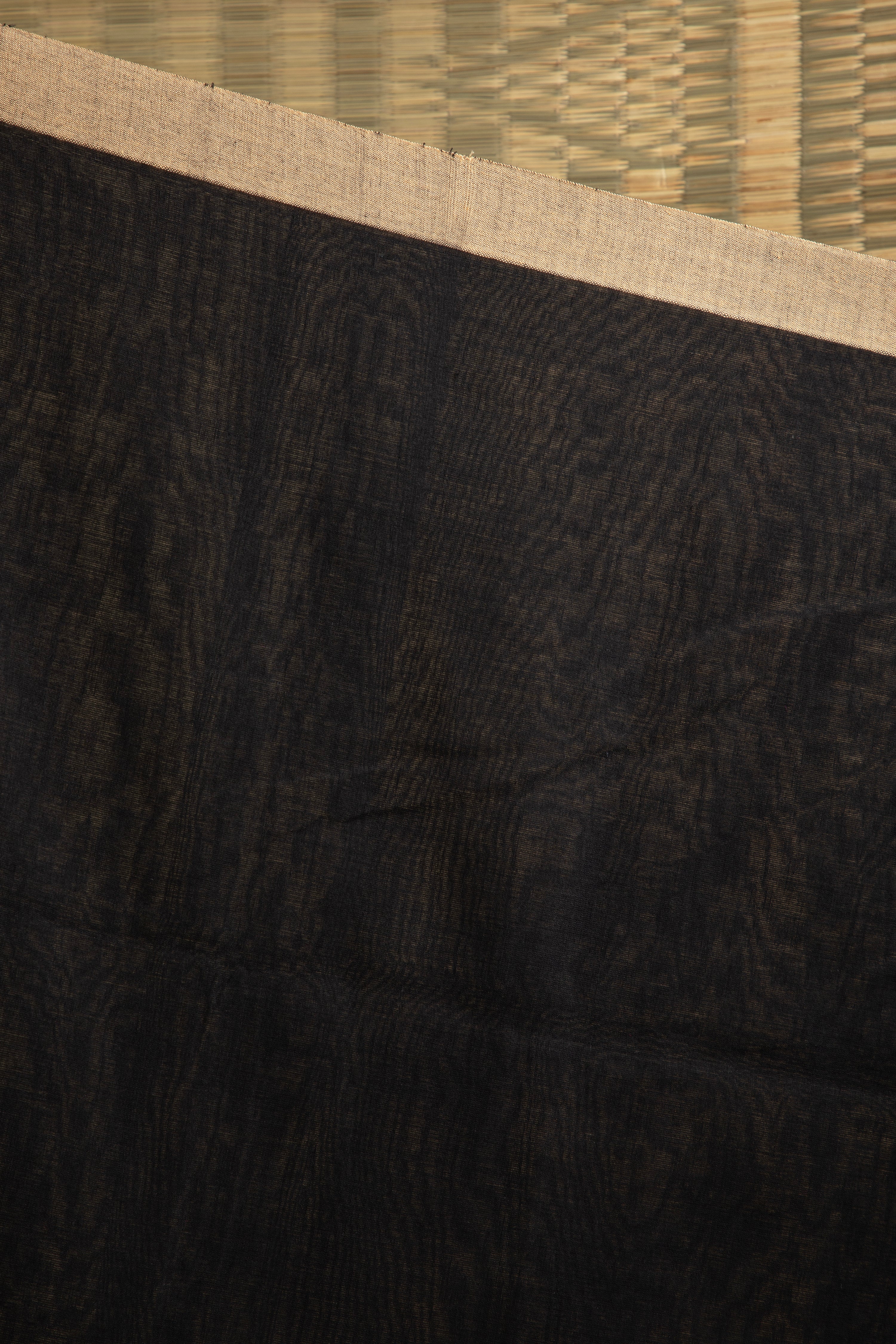 Black handloom cotton saree