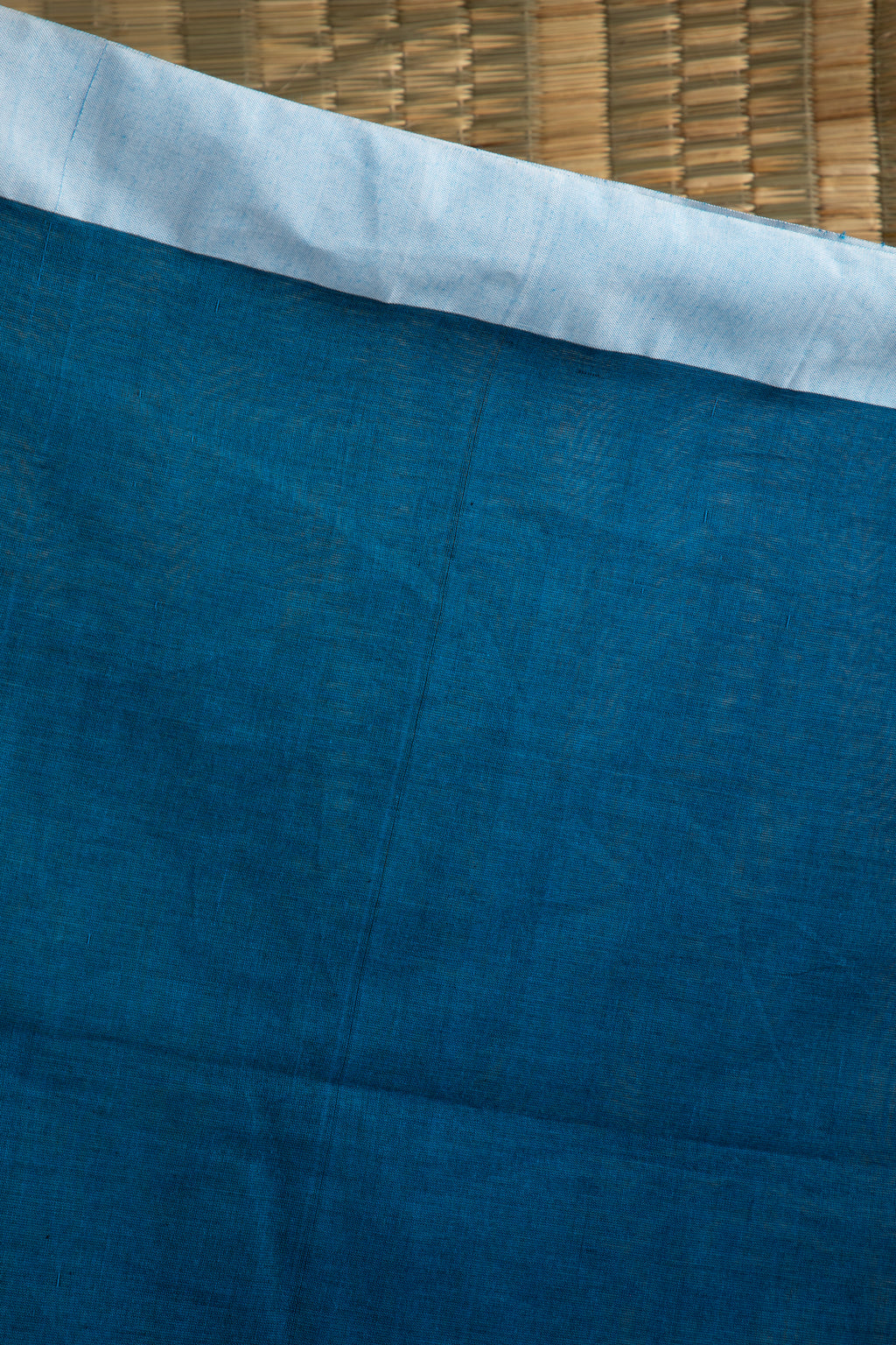 Blue cotton saree