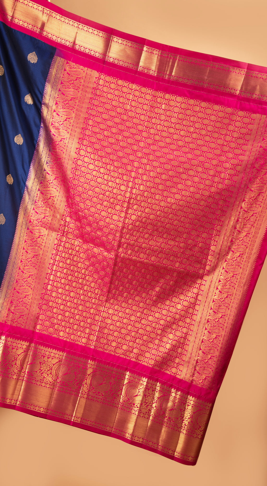 Blue and pink buta gadwal