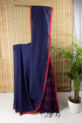 Blue handloom cotton saree