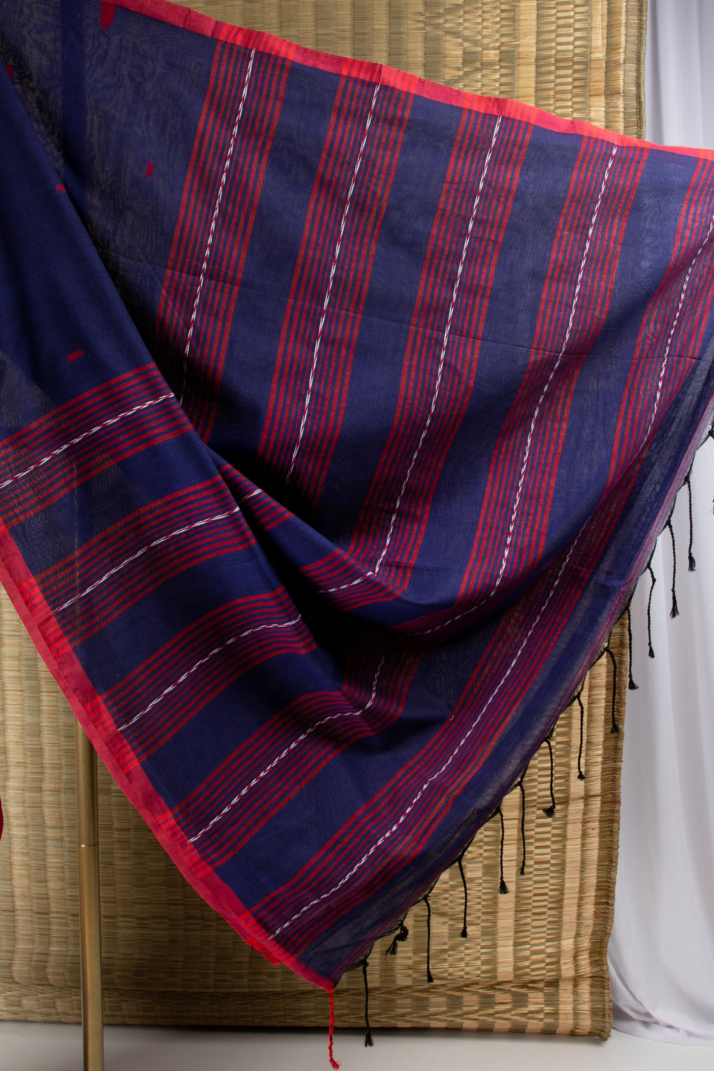 Blue handloom cotton saree