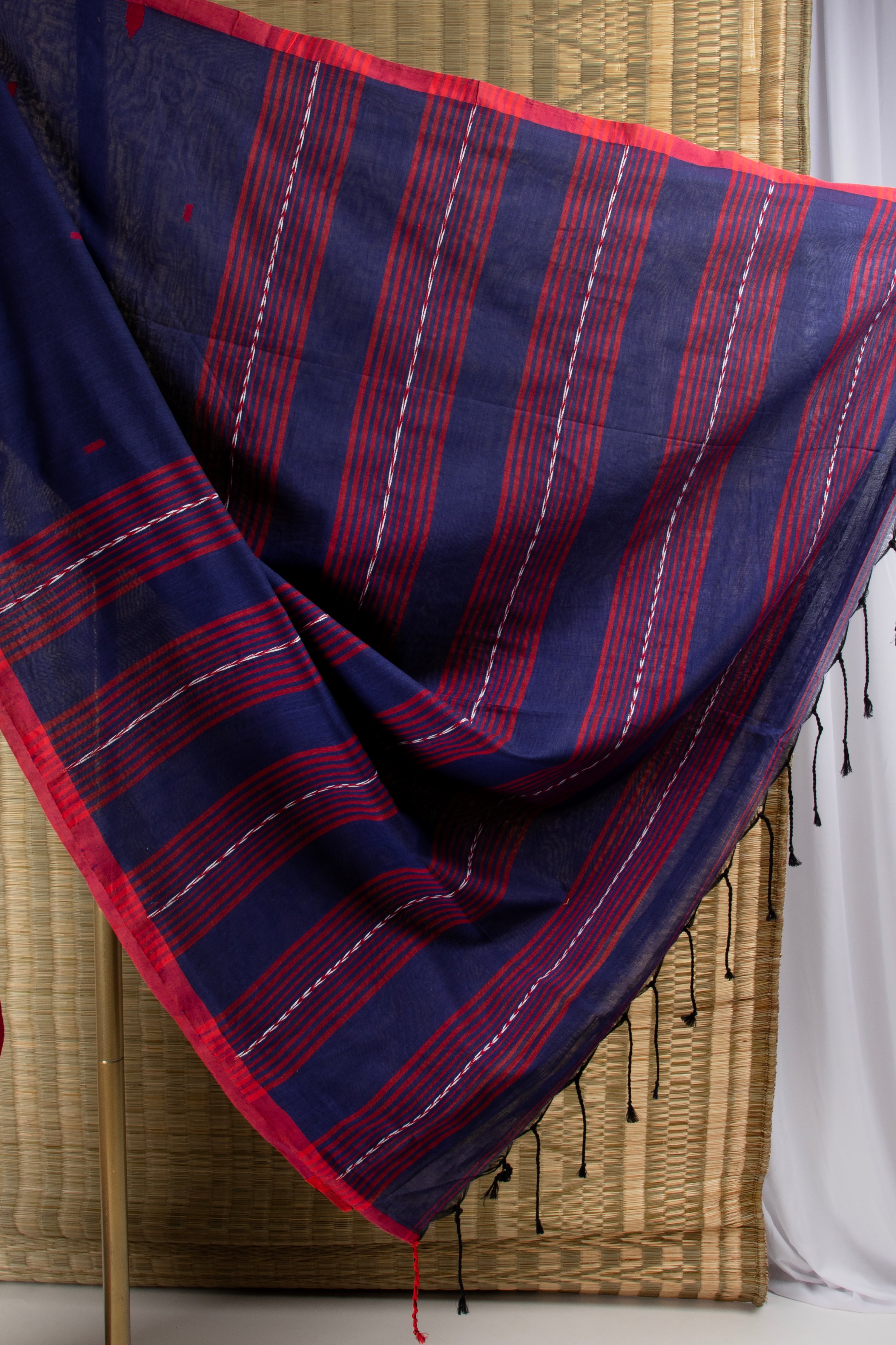 Blue handloom cotton saree