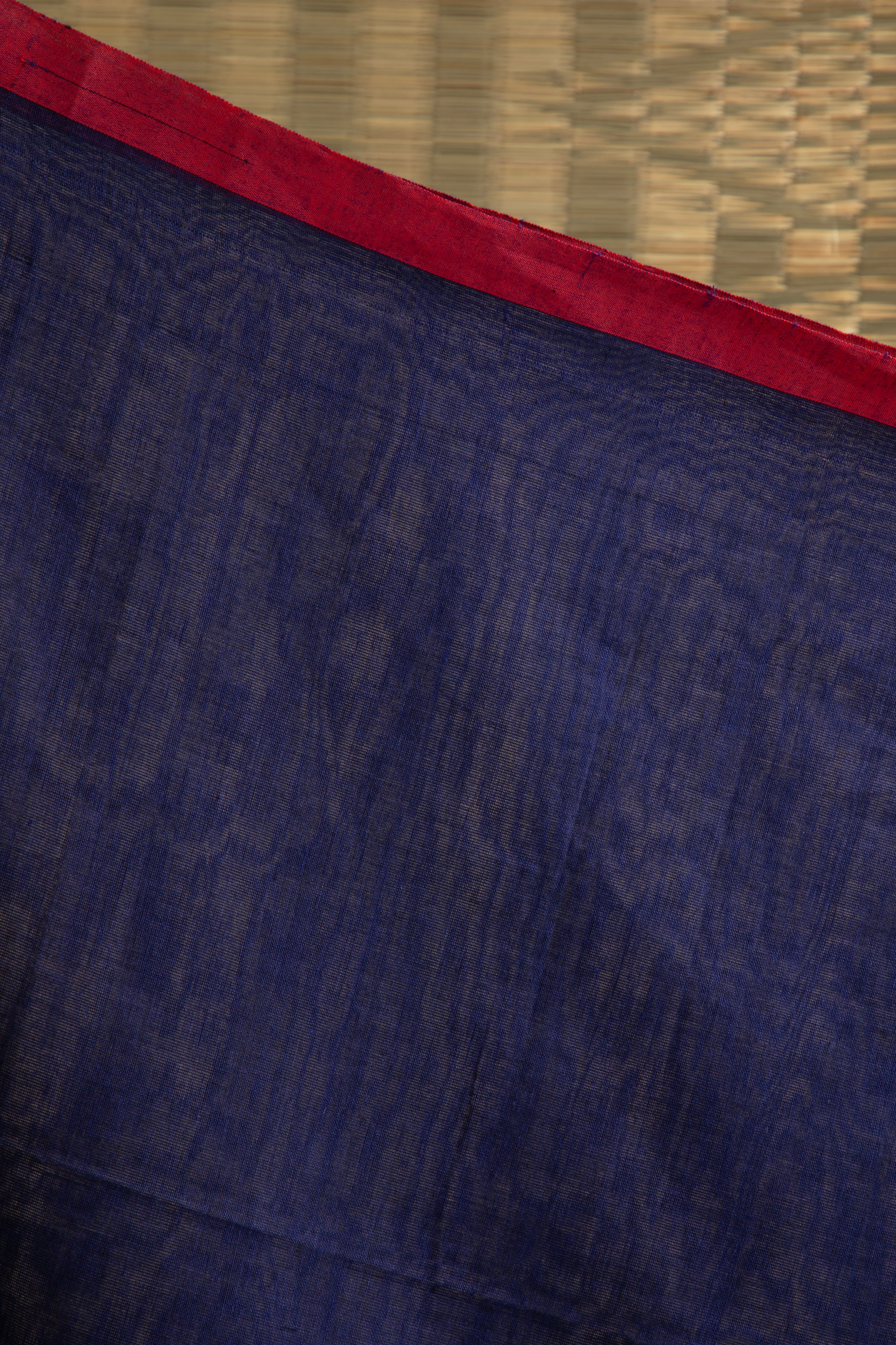 Blue handloom cotton saree