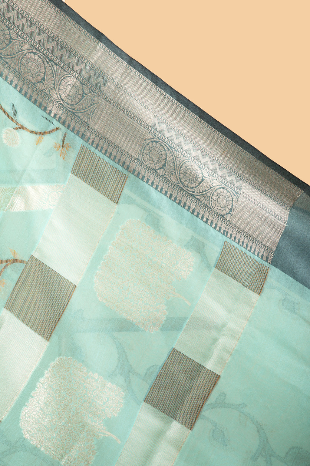 Blue Benarasi Cotton Saree