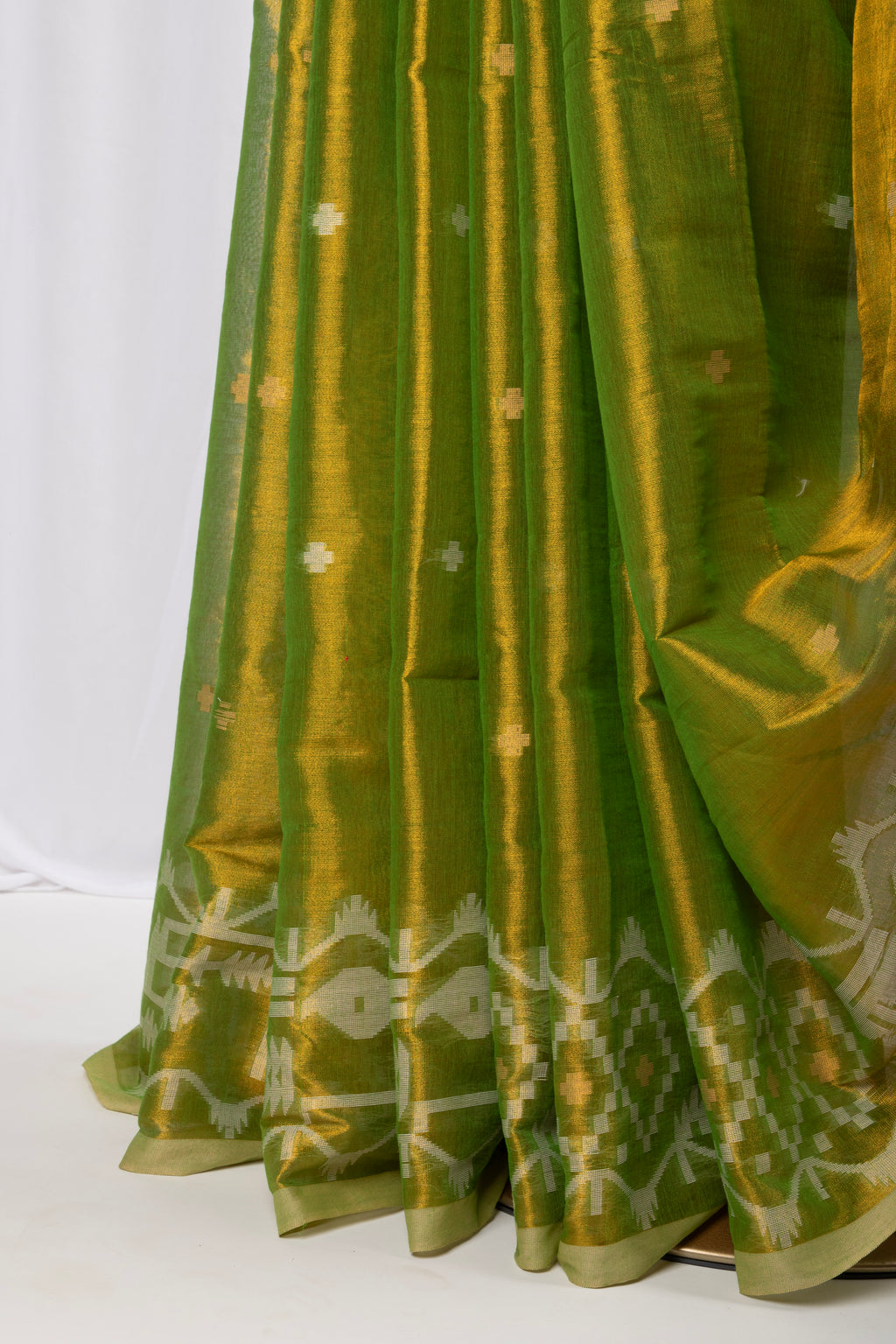 Lime Green & Gold Cotton