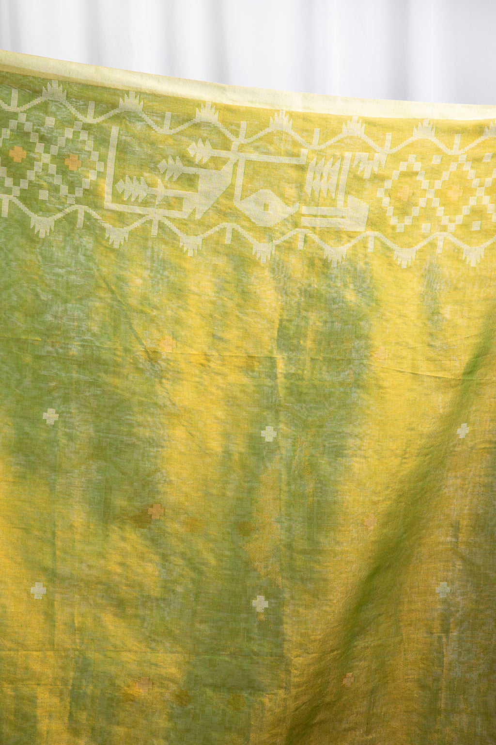 Lime Green & Gold Cotton