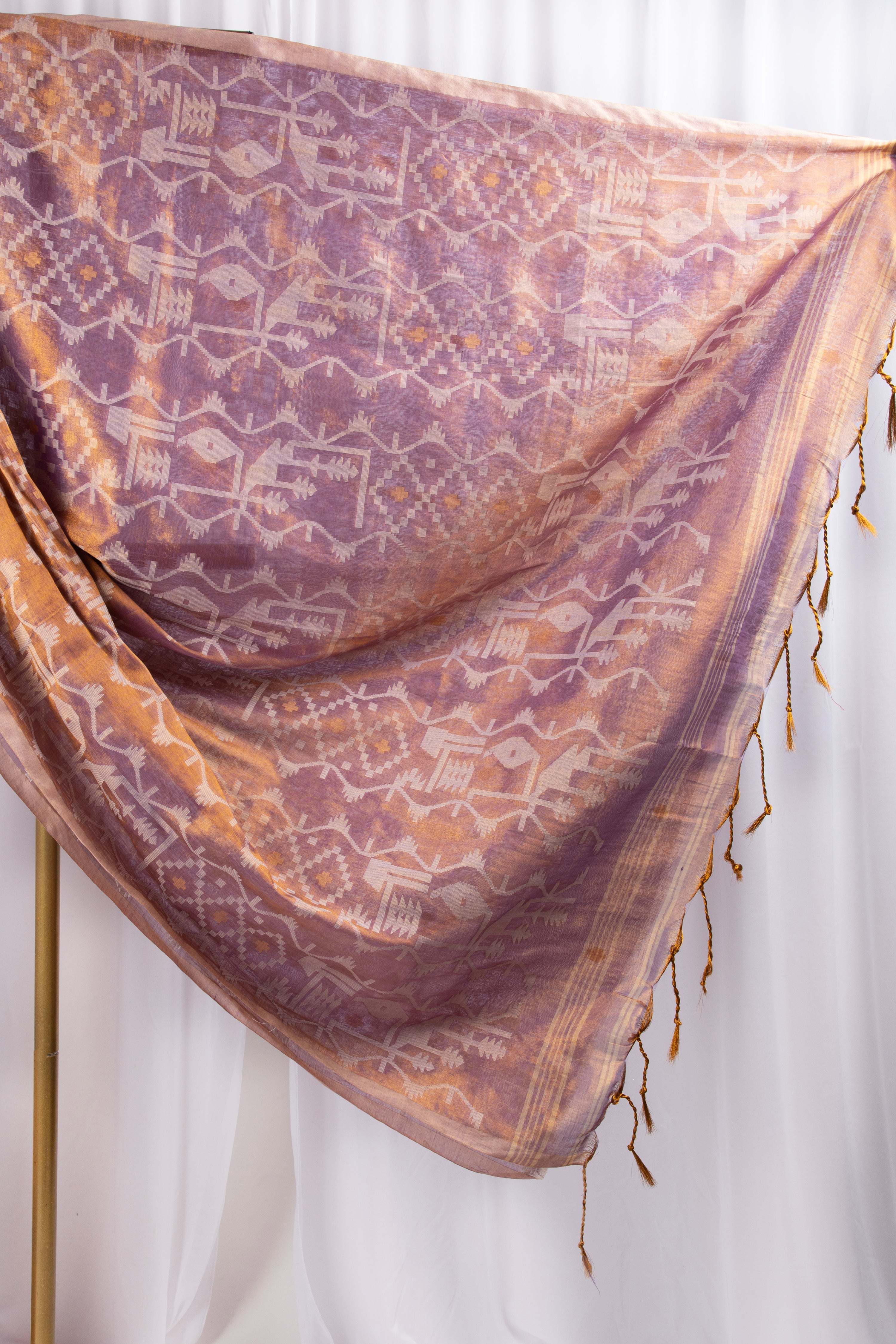 Lavender & Gold Cotton tissue