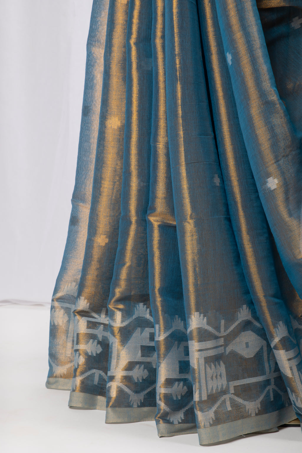 Blue & Gold Cotton tissue