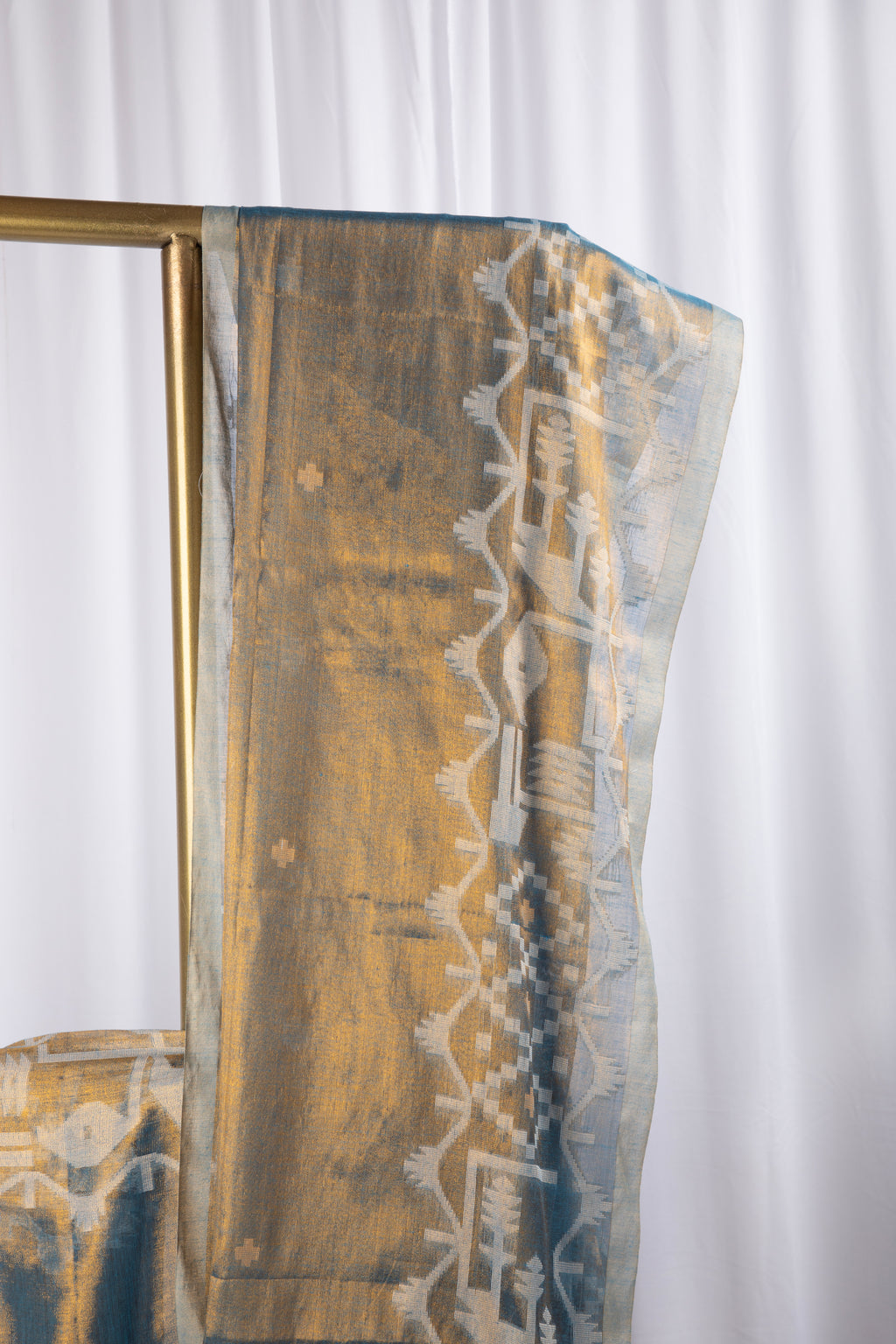 Blue & Gold Cotton tissue