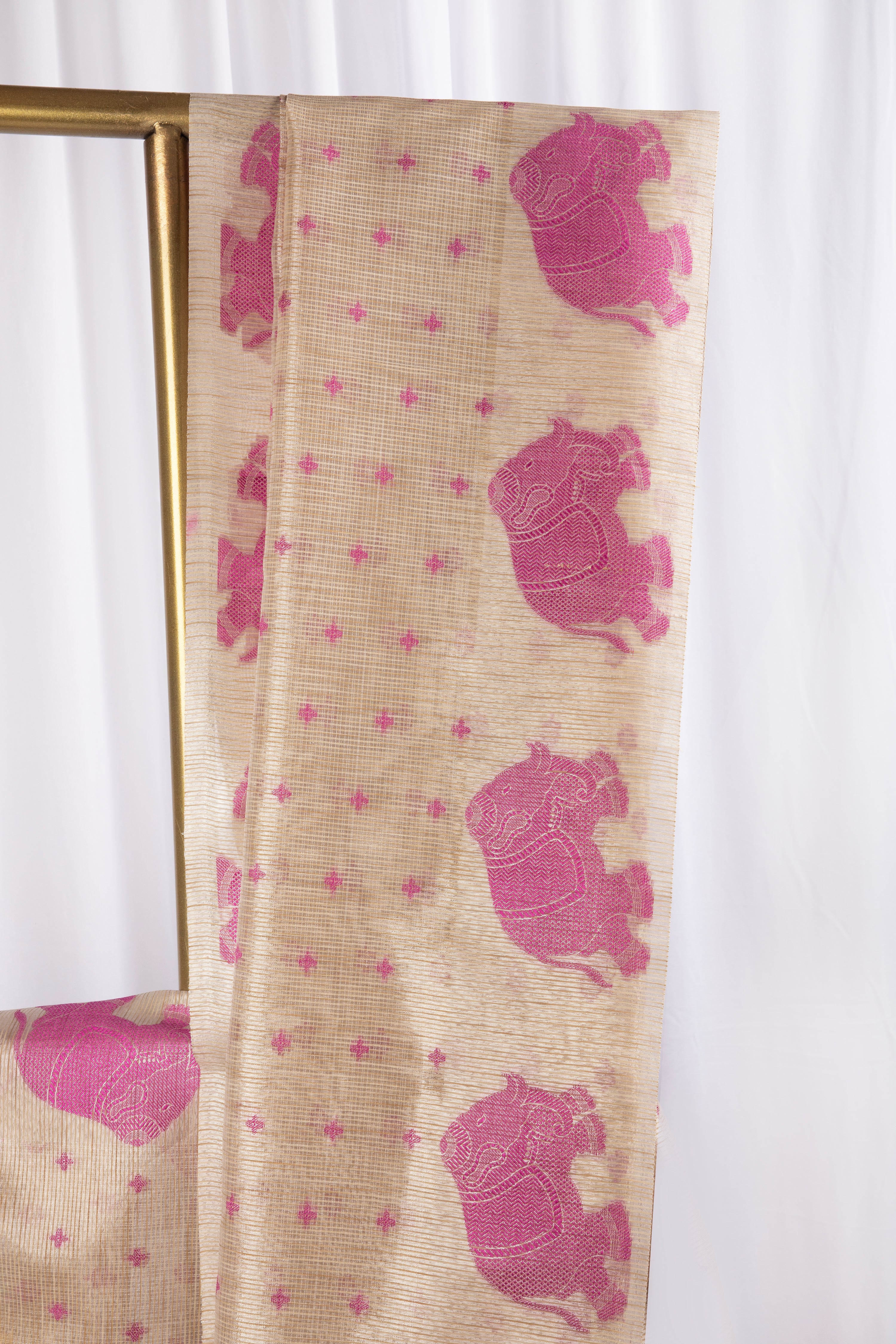 Jute cotton saree