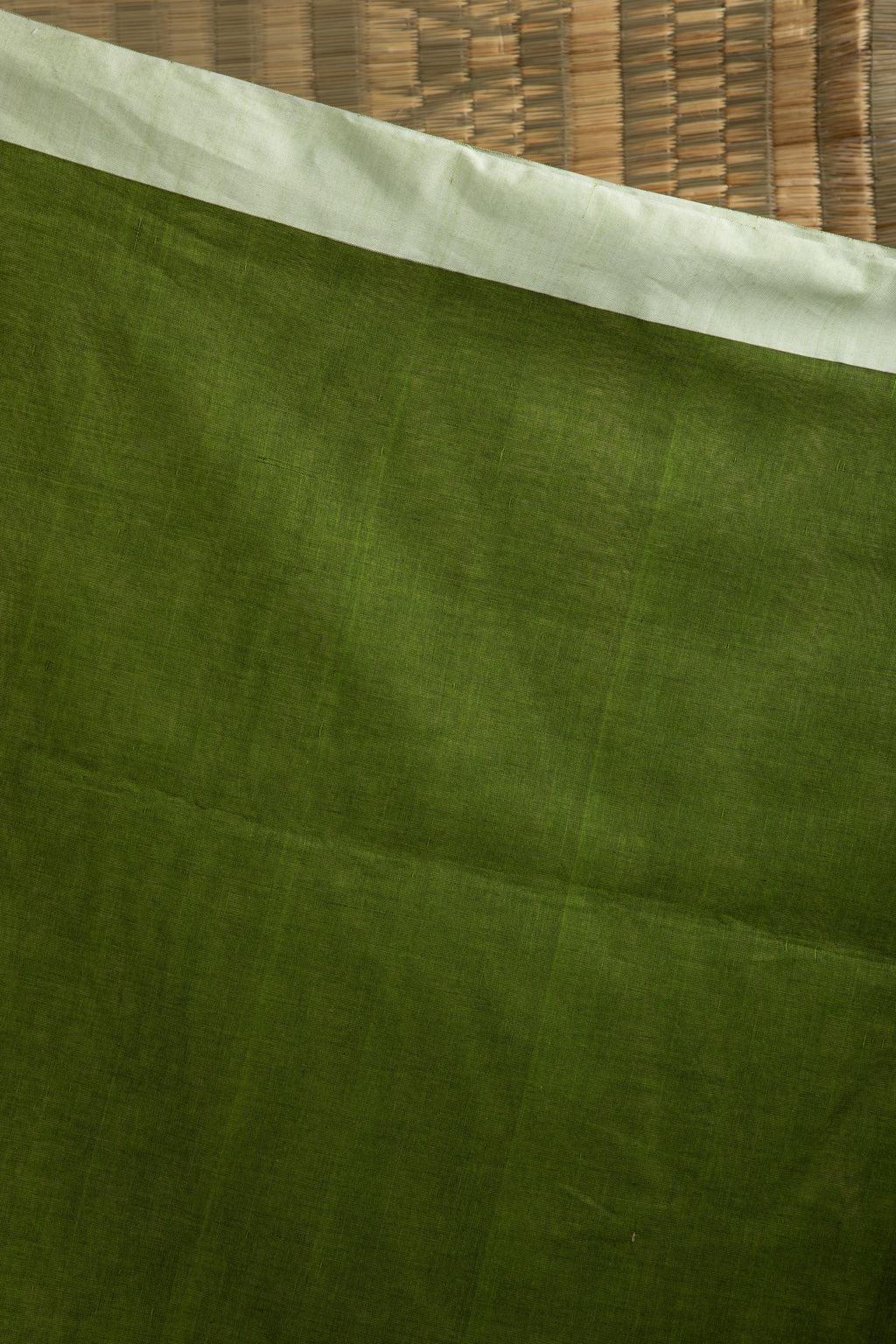 Green cotton saree