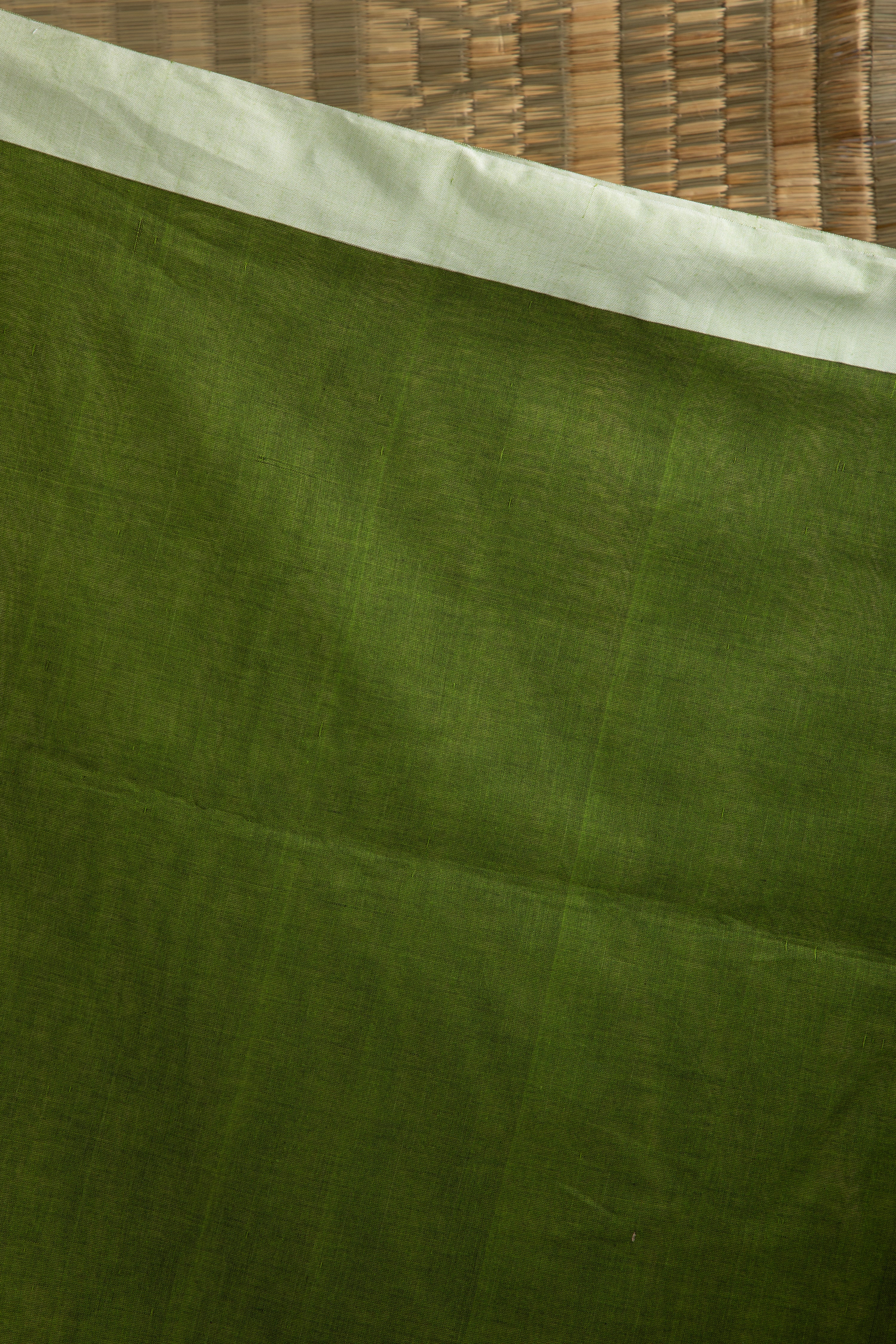 Green cotton saree