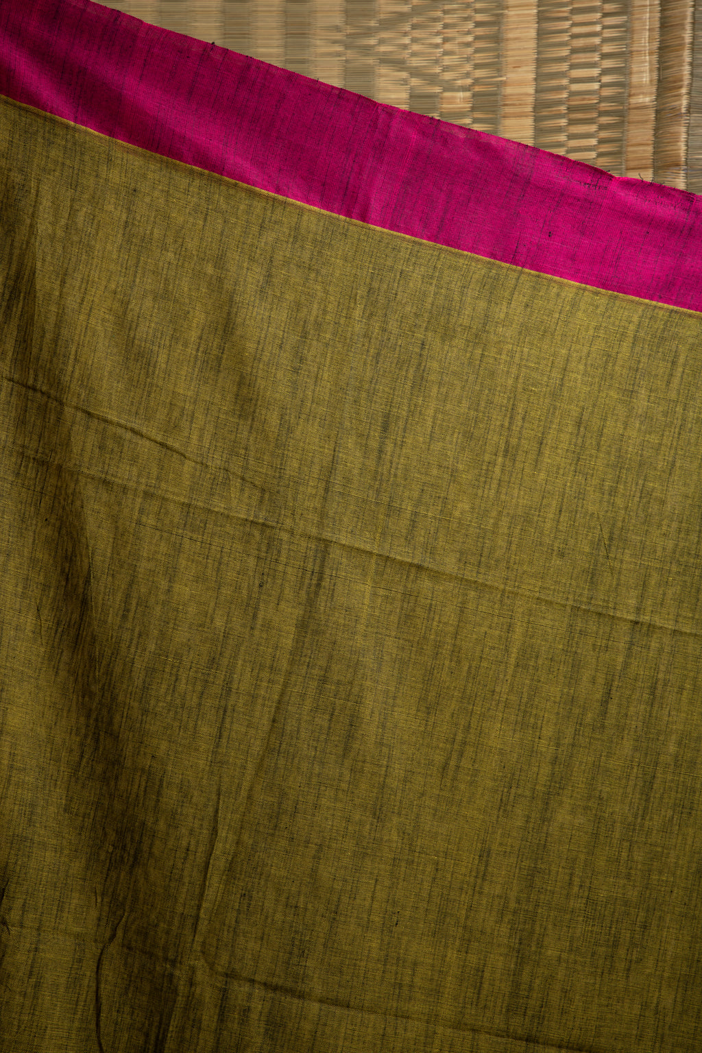 Moss green diamond buta cotton saree