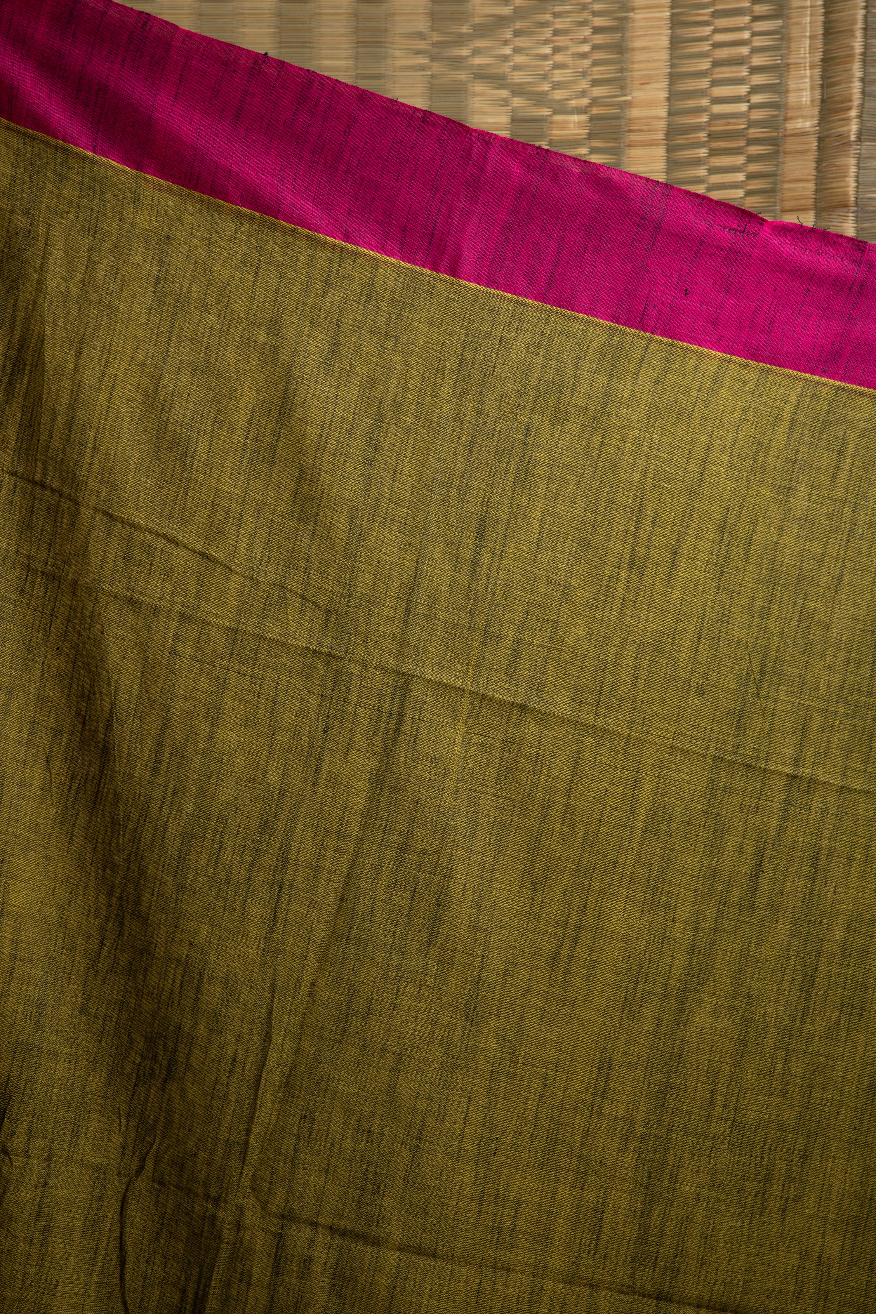 Moss green diamond buta cotton saree