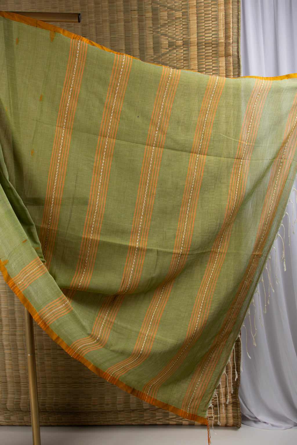 Light green handloom cotton saree