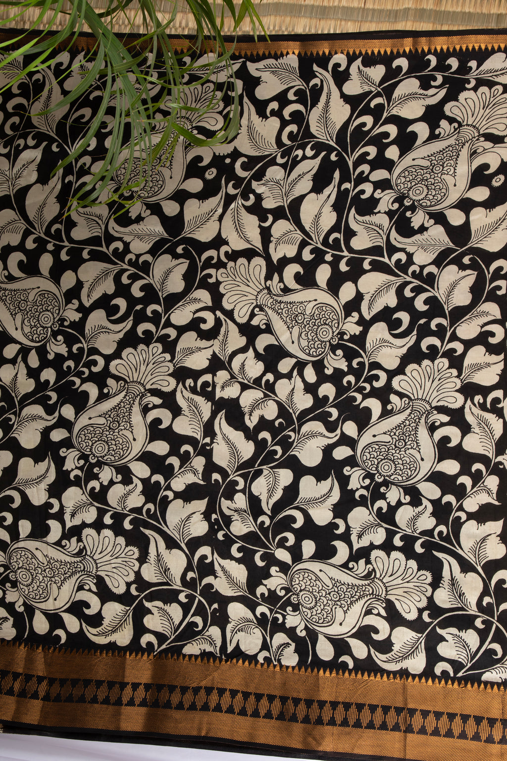 Mangalgiri silk pen Kalamkari saree