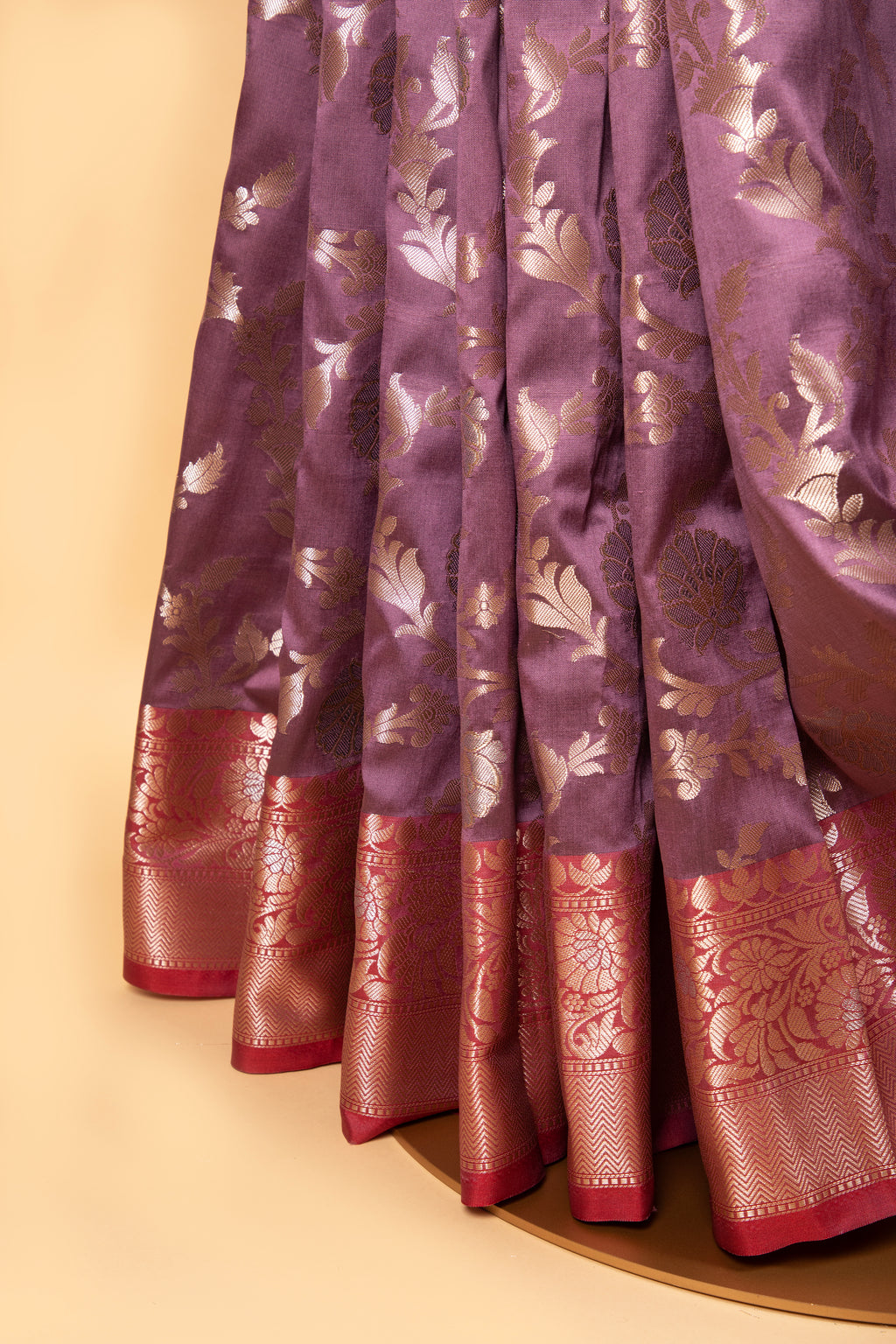 Onion pink floral benarasi
