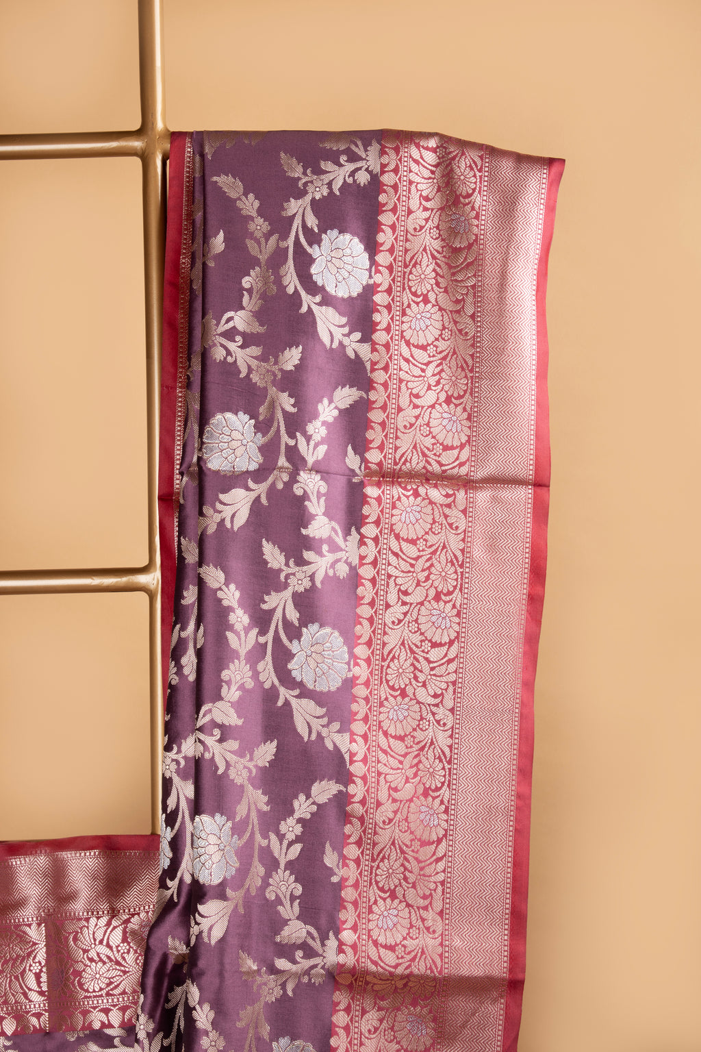 Onion pink floral benarasi