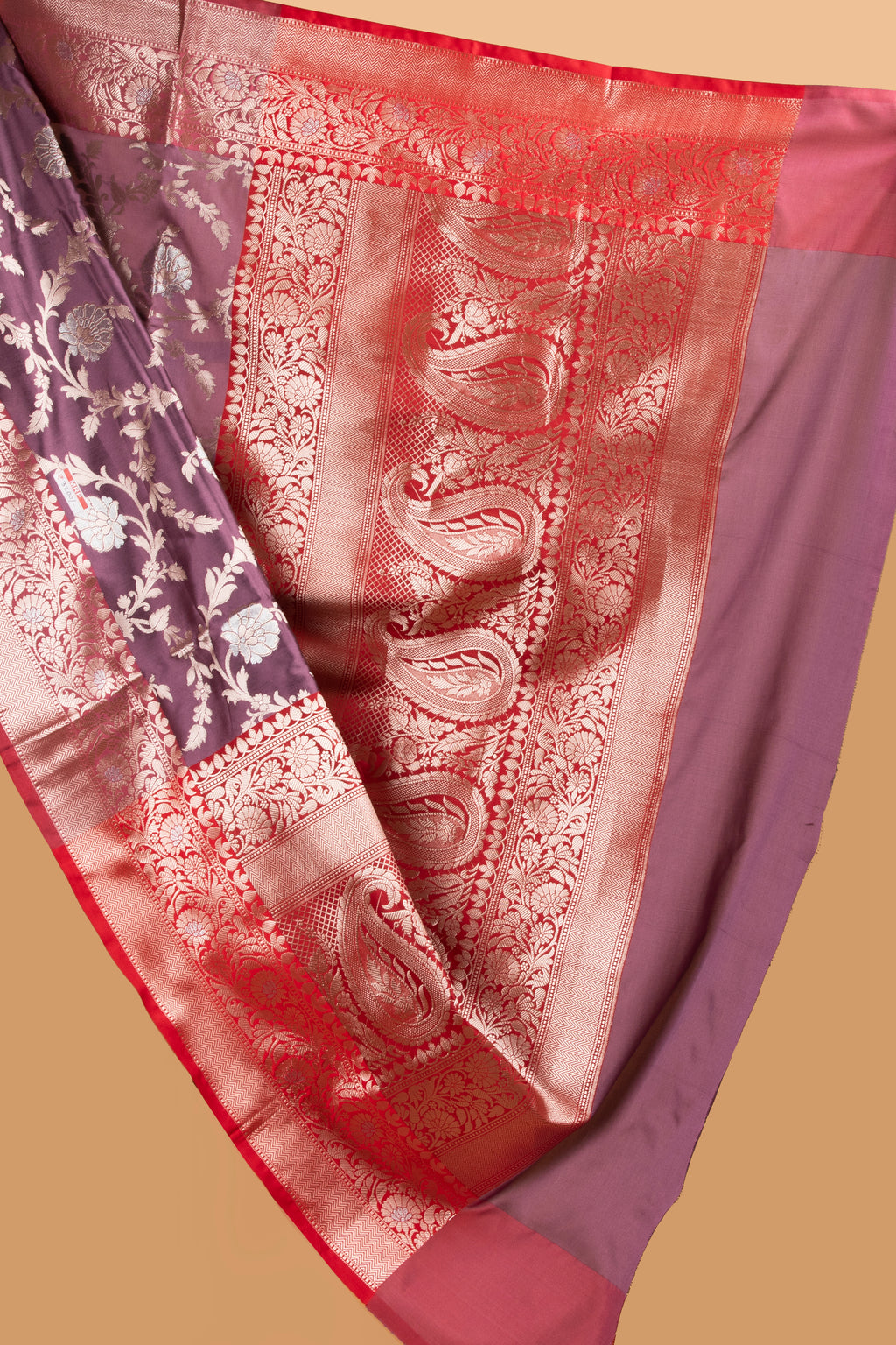 Onion pink floral benarasi