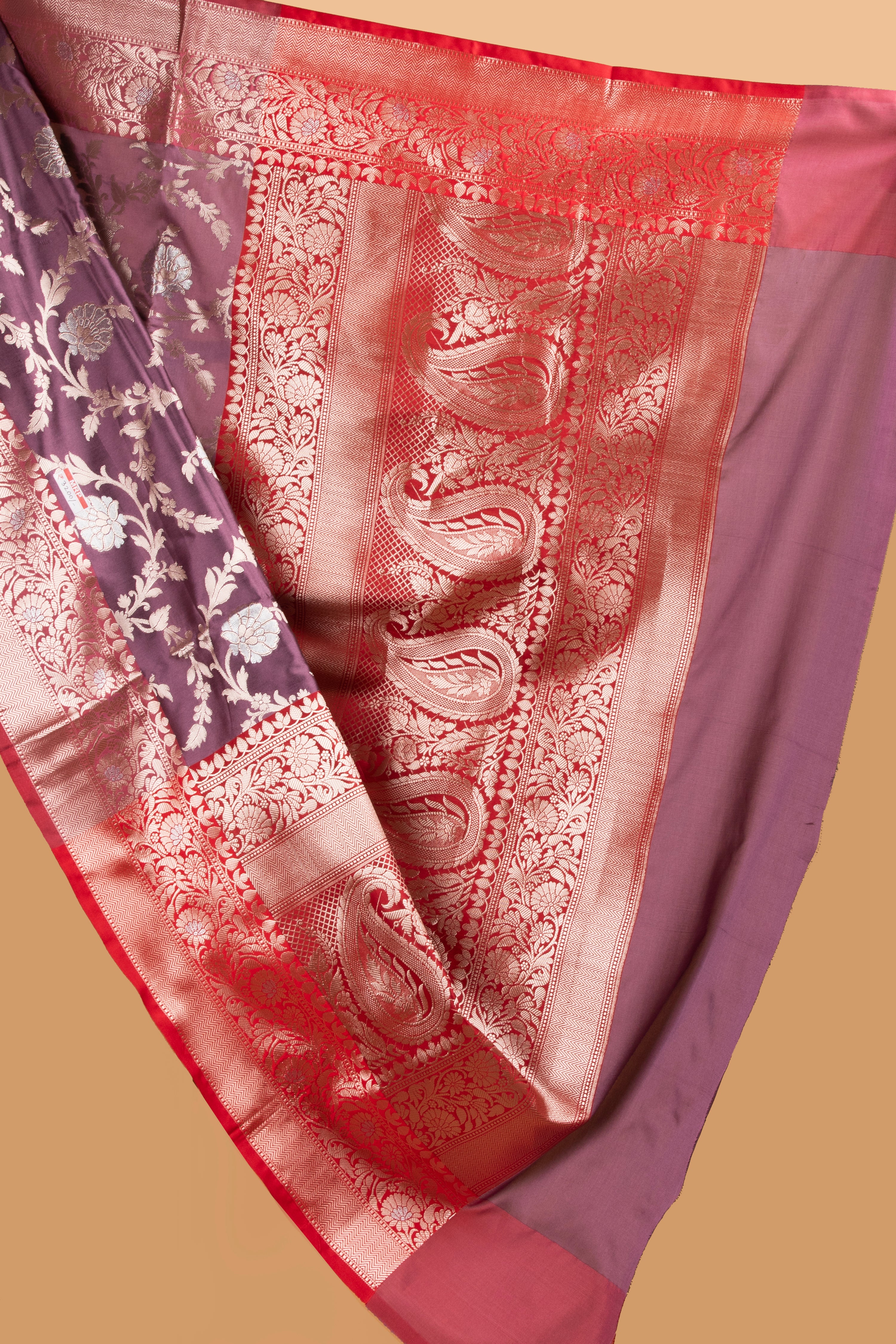 Onion pink floral benarasi