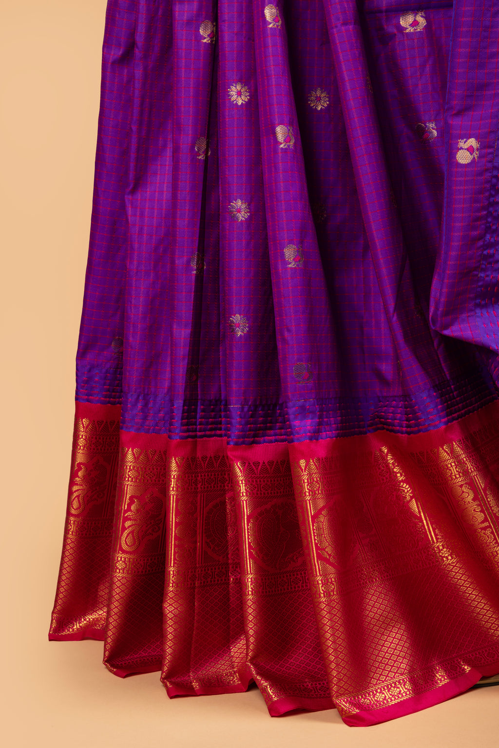 Purple and pink checks gadwal