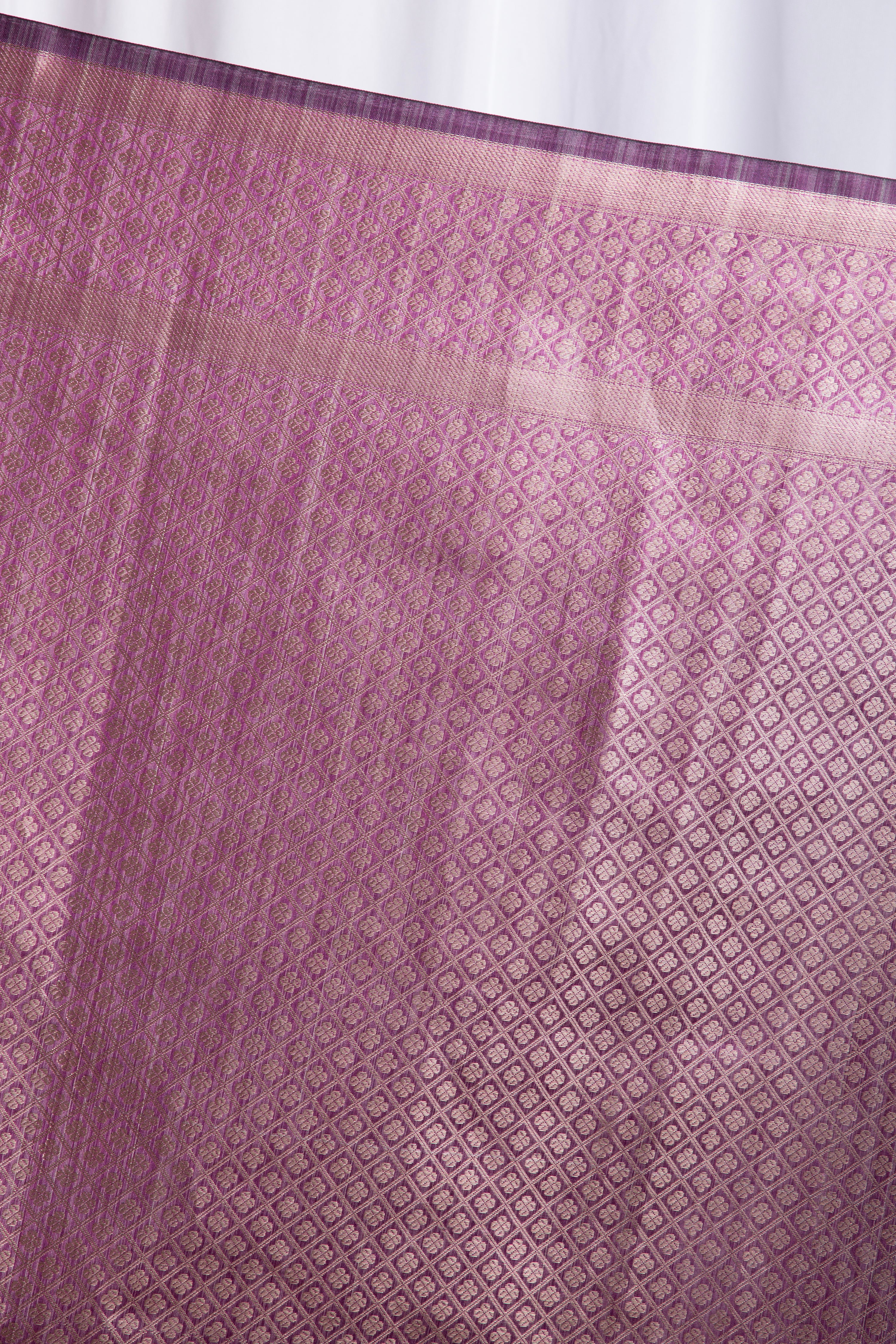 Purple semi tussar benarasi saree with tulip design