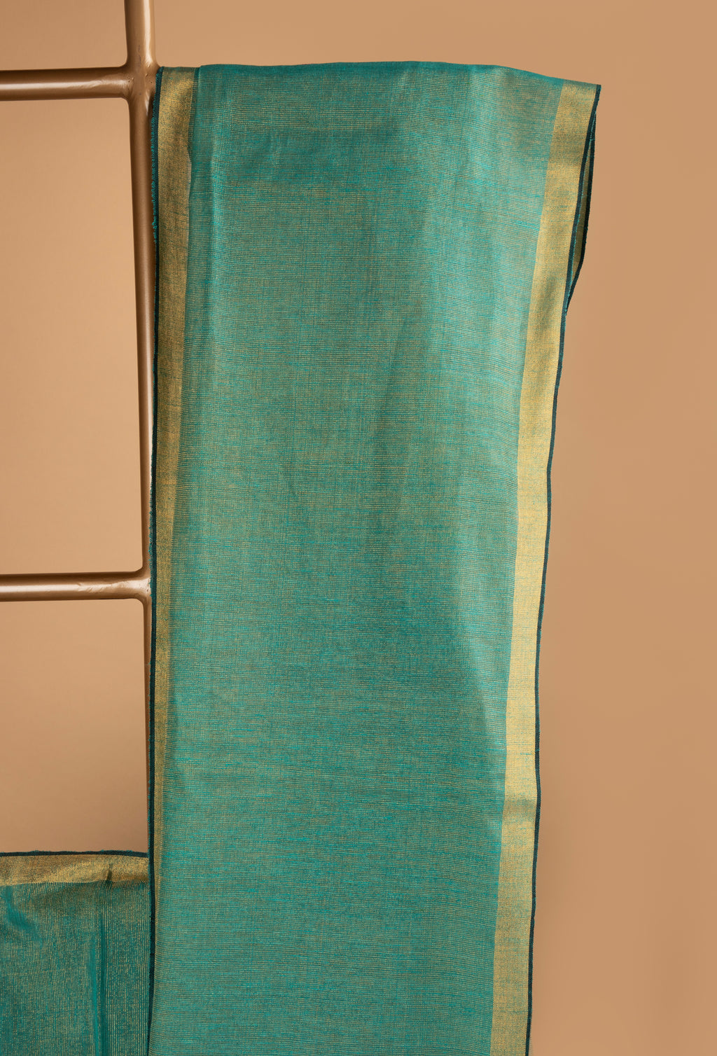 Green tissue linen handloom saree