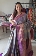 Dual shade lavender gadwal saree
