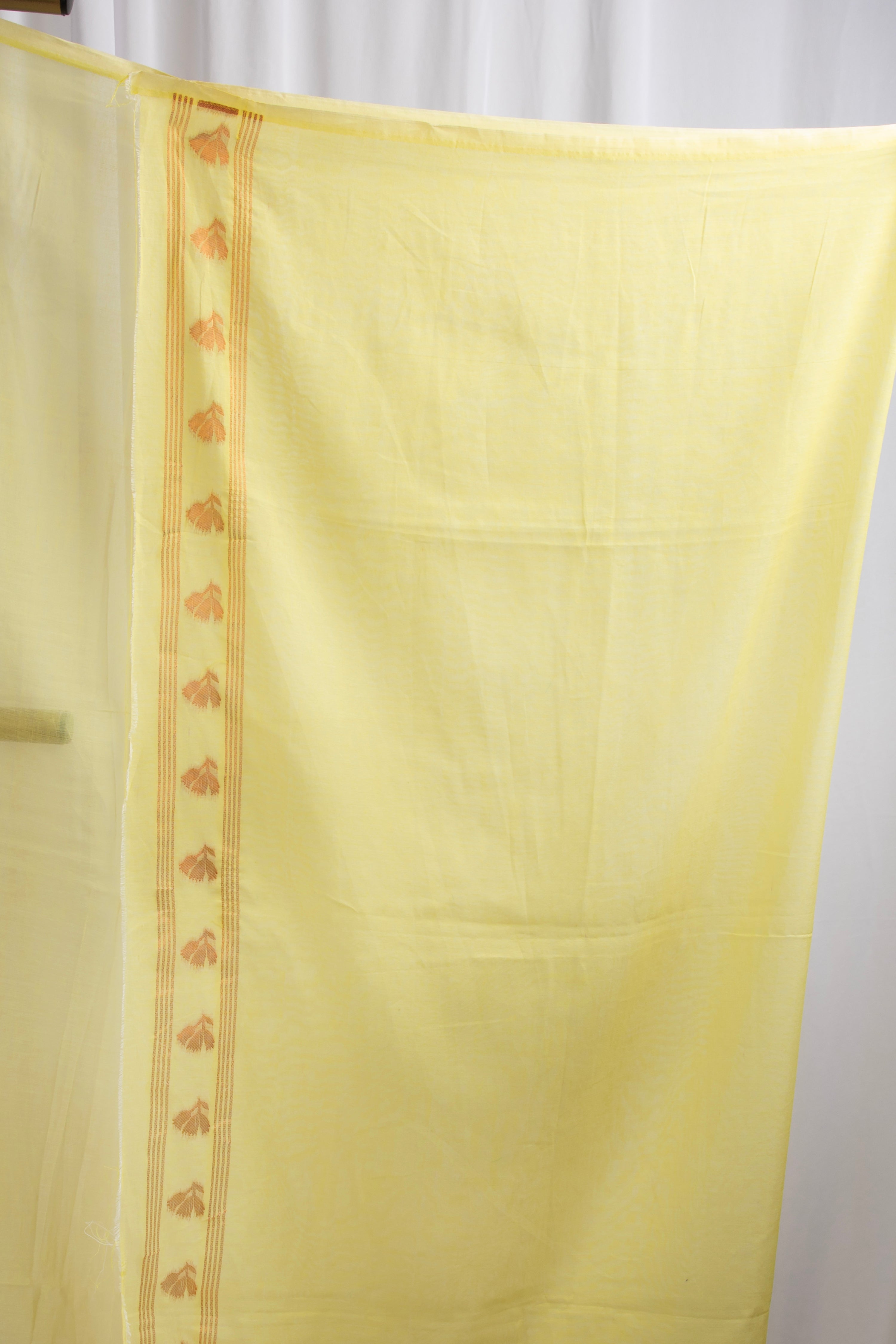 Paithani inspired yello cotton saree